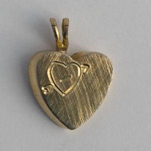 Gold heart-shaped charm